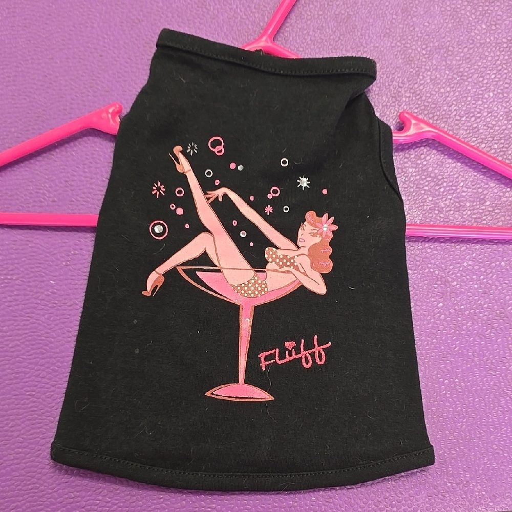Fluff Black and Pink Dog Clothing